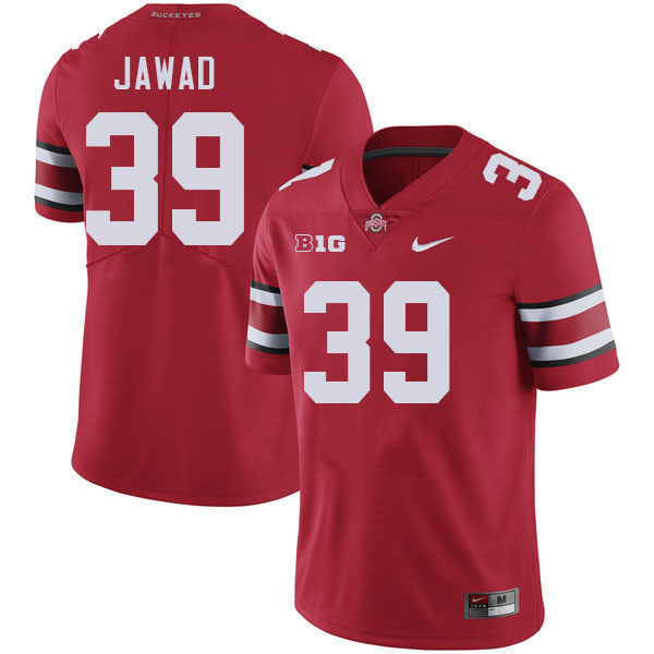 Ohio State Buckeyes Hadi Jawad Men's's #39 Authentic Red College Football Jersey 2404RHGW2